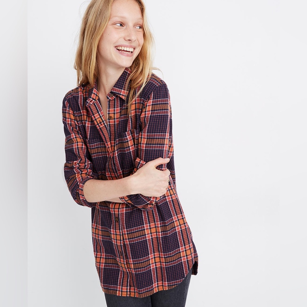Madewell Flannel Classic‎ Ex-Boyfriend Shirt in Edith Plaid